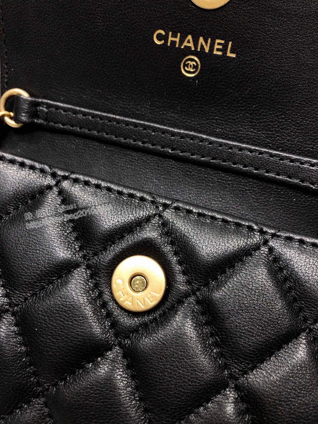 Chanel專櫃新品小金球系列腰包飾品口紅包 AP1465 香奈兒羊羔皮鏈條迷你挎包 djc5346